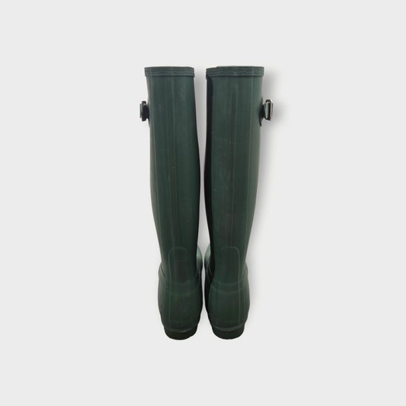 Hunter Women's Original Tall Hunter Pull On Green Rain Boots Size 7 - Picture 6 of 11